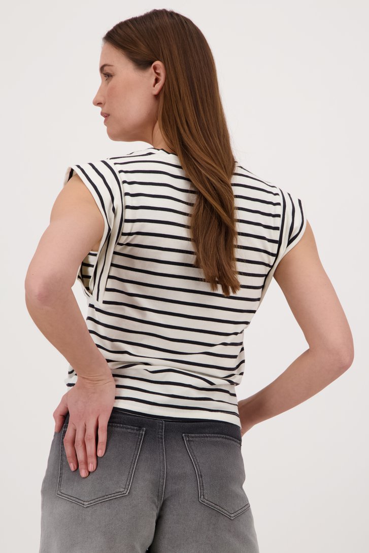 T-shirt rayé sans manches de Louise pour Femmes