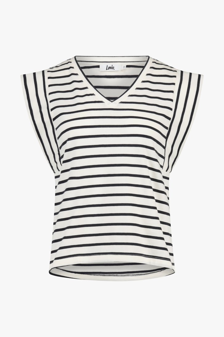T-shirt rayé sans manches de Louise pour Femmes