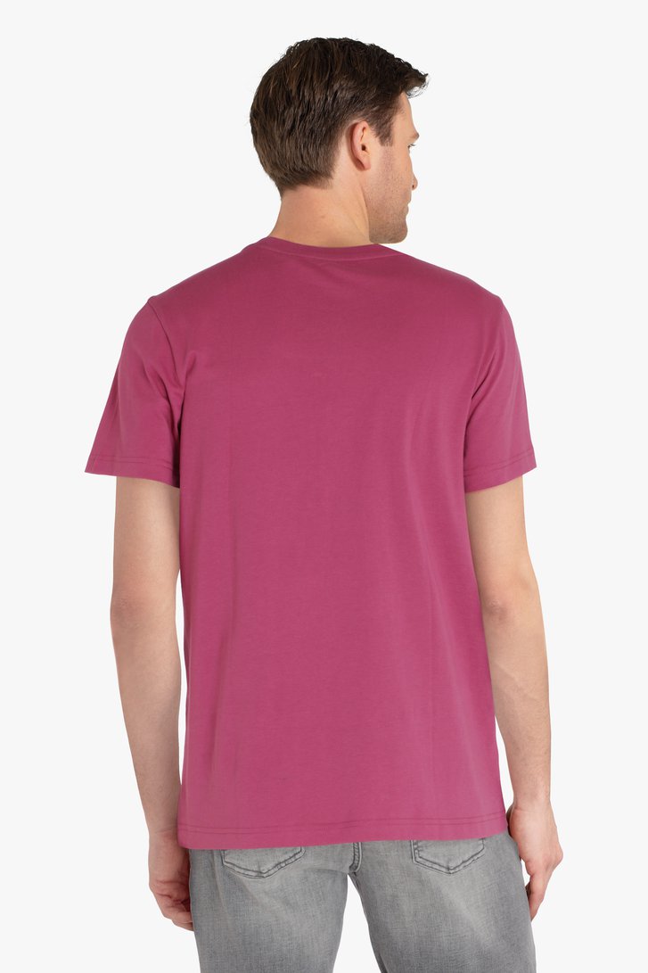 T-shirt rose à imprimé de Ravøtt pour Hommes