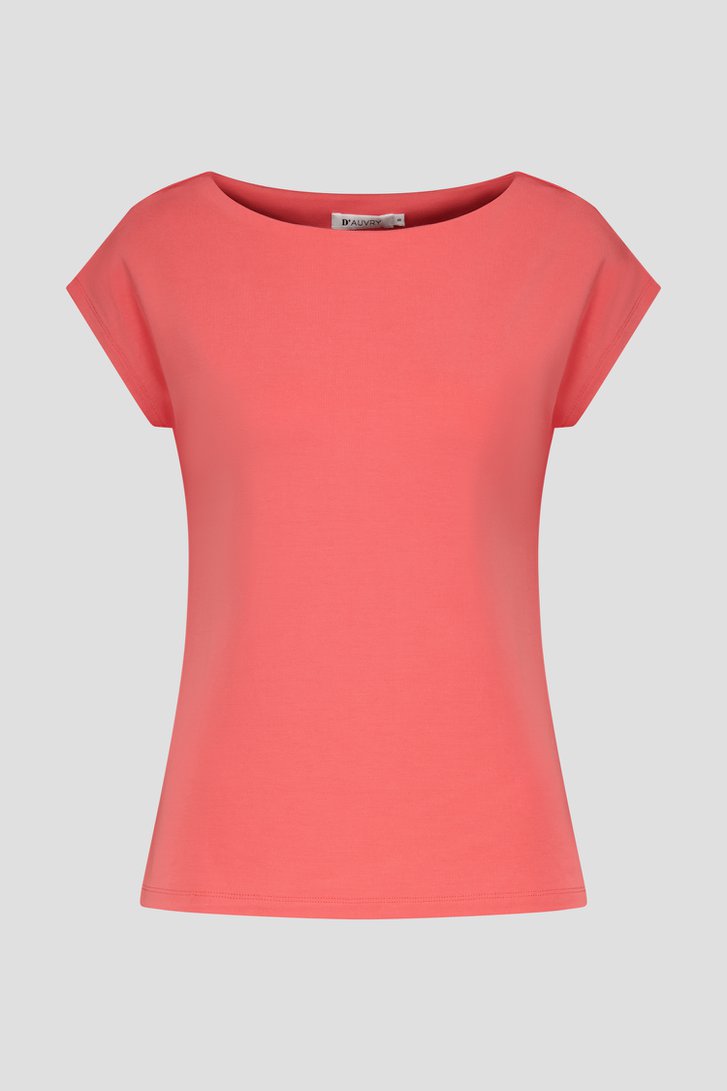 Photo produit 1 de T-shirt rose à manches courtes de D'Auvry pour Femmes