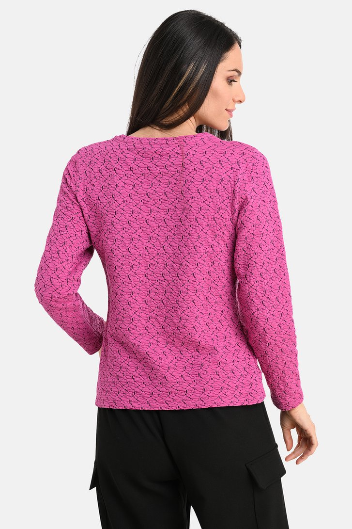 T-shirt rose texturé  de Bicalla pour Femmes