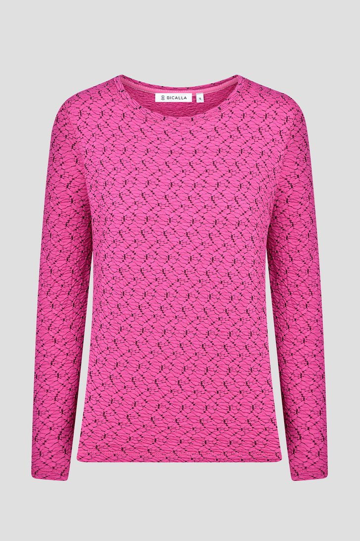 T-shirt rose texturé  de Bicalla pour Femmes