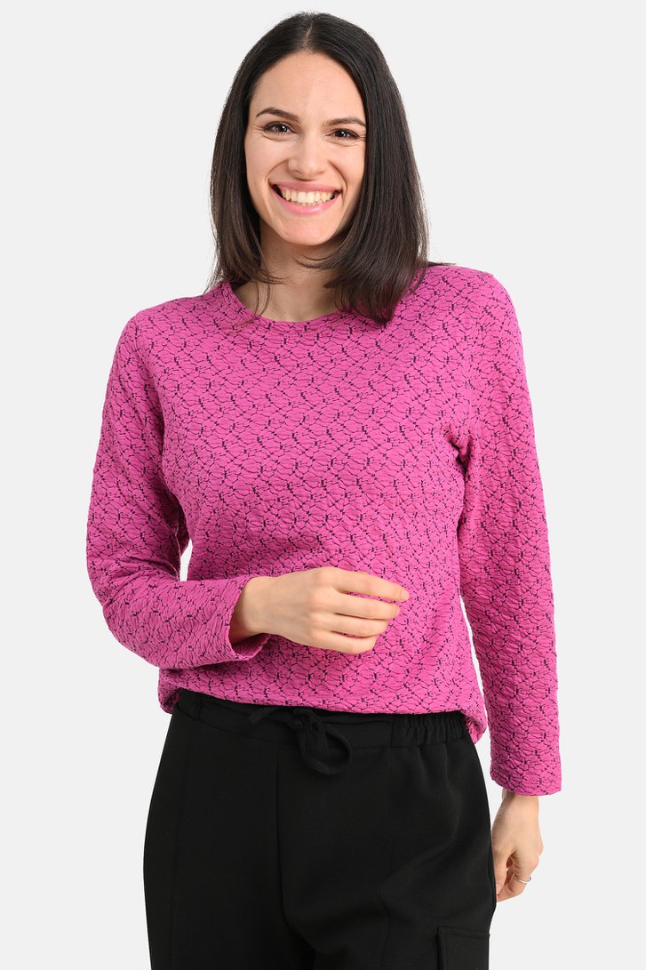 T-shirt rose texturé  de Bicalla pour Femmes