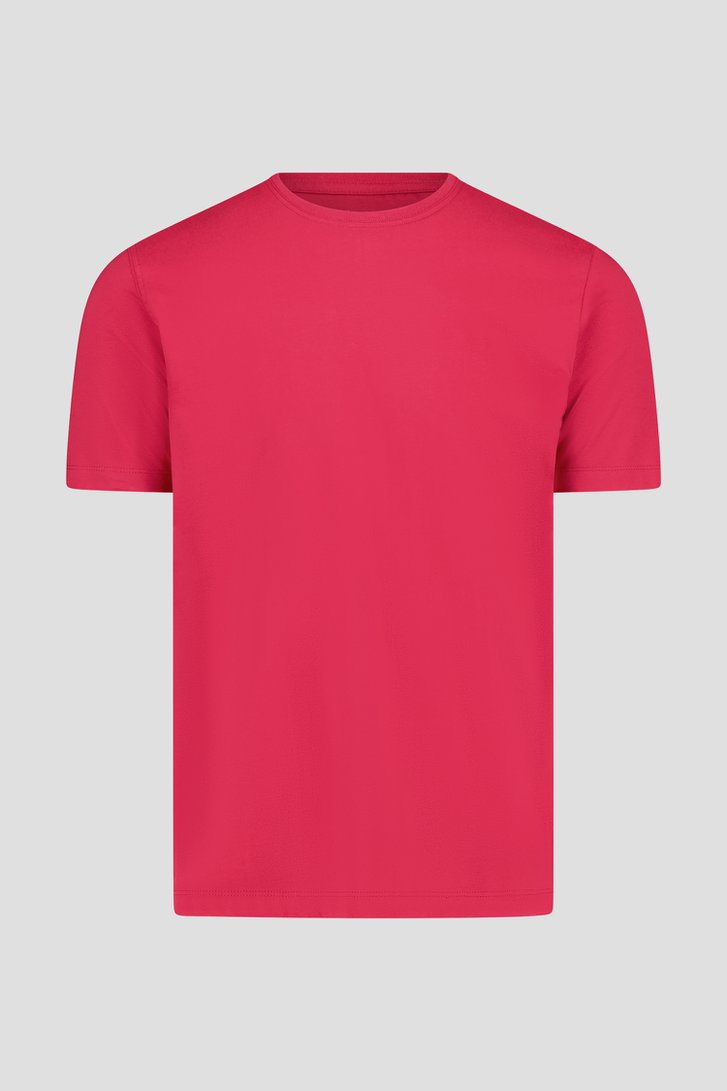 T-shirt rouge à col rond de Liberty Island pour Hommes