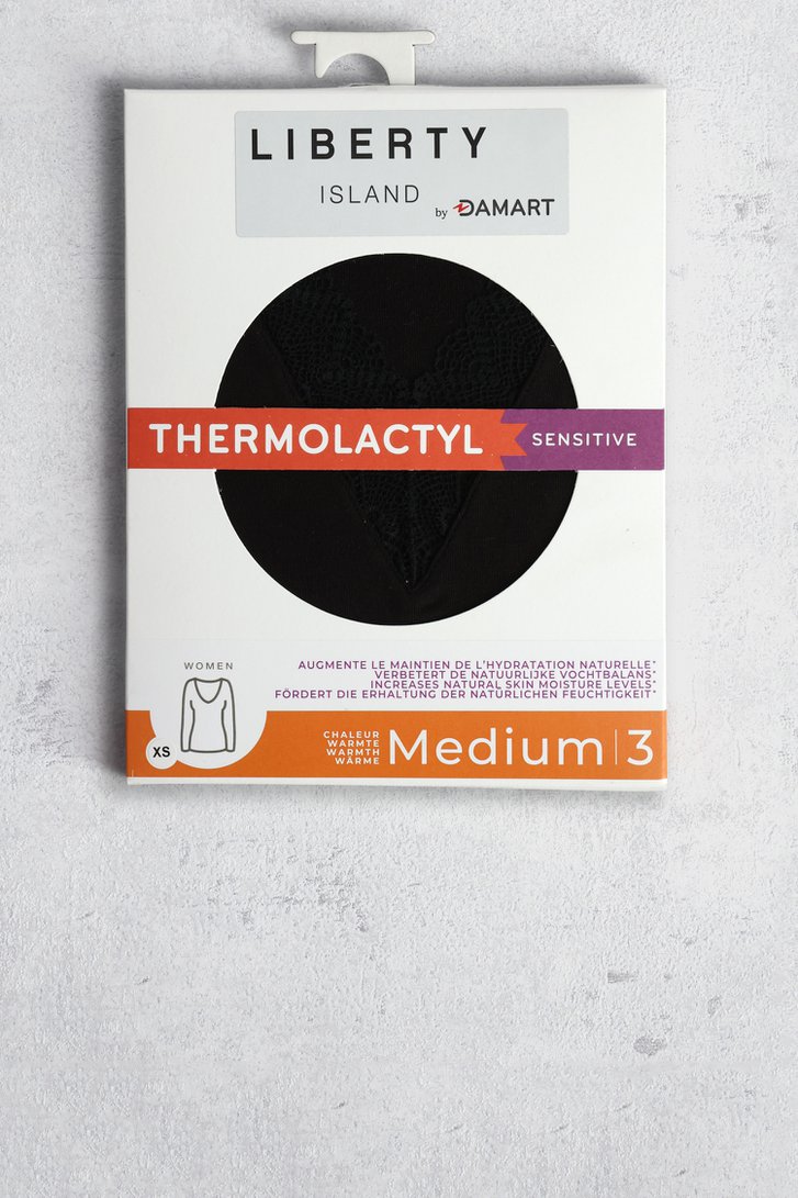 Photo produit 1 de T-shirt thermique noir à manches longues de Liberty Island pour Femmes
