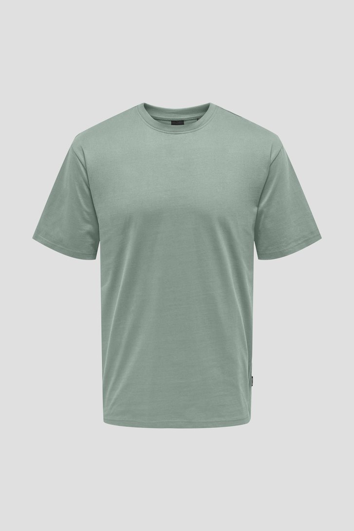 T-shirt vert à col rond de ONLY & SONS pour Hommes