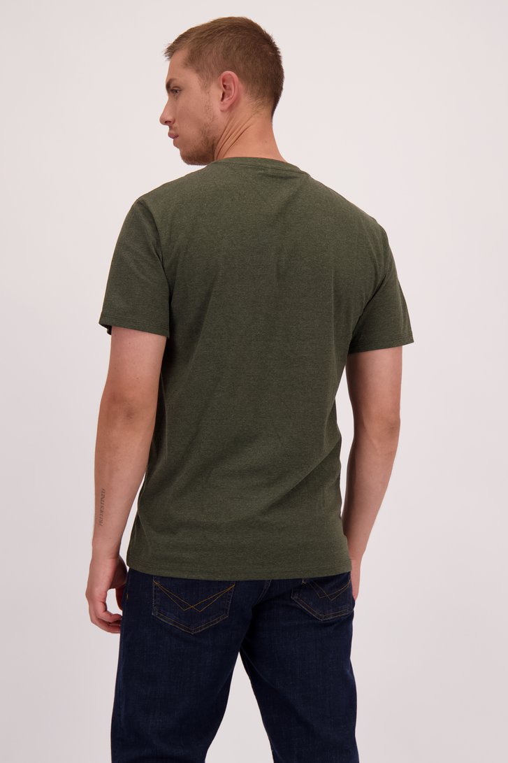 Le dos de T-shirt vert à col rond de Only & Sons pour Hommes