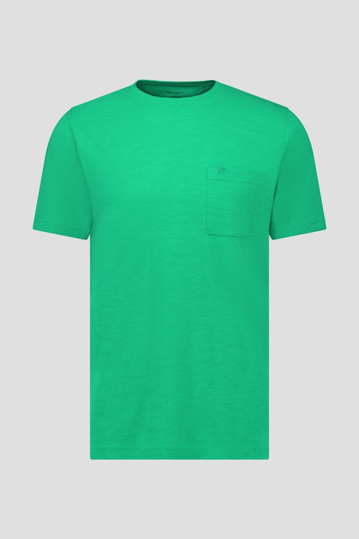 T-shirt vert à col rond de Ravøtt pour Hommes