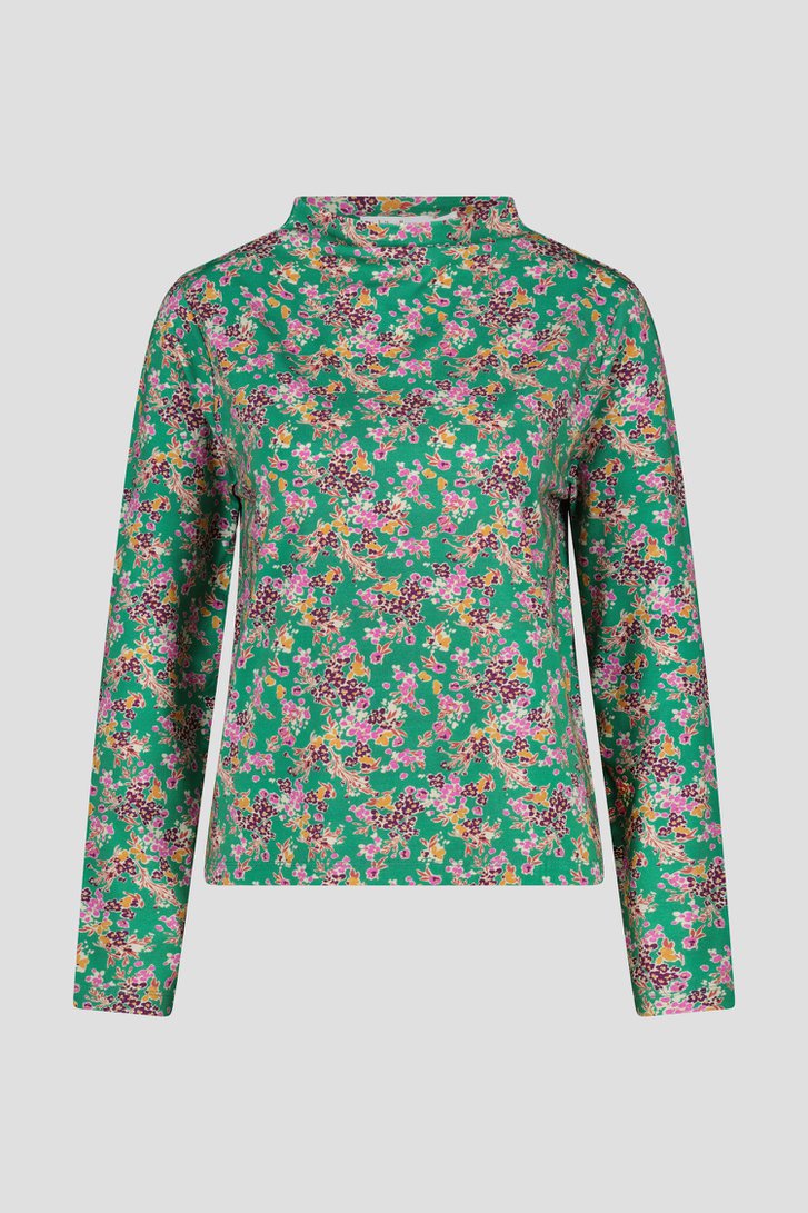 T-shirt vert à imprimé floral rose de Libelle pour Femmes