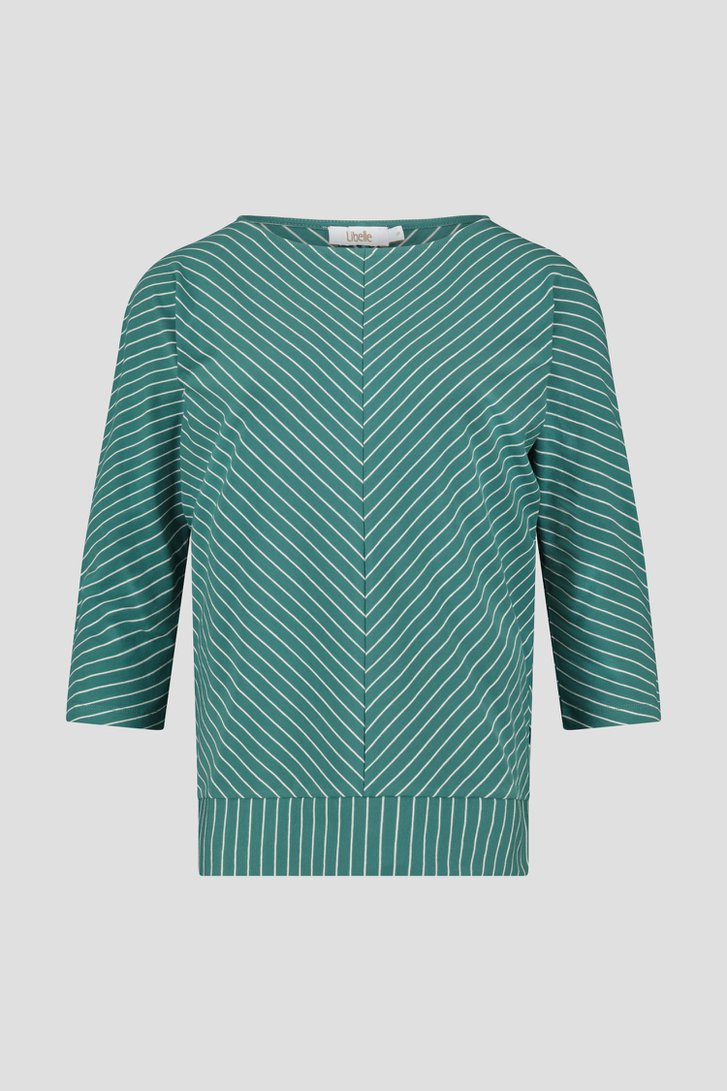 T-shirt vert à motif écru de Libelle pour Femmes