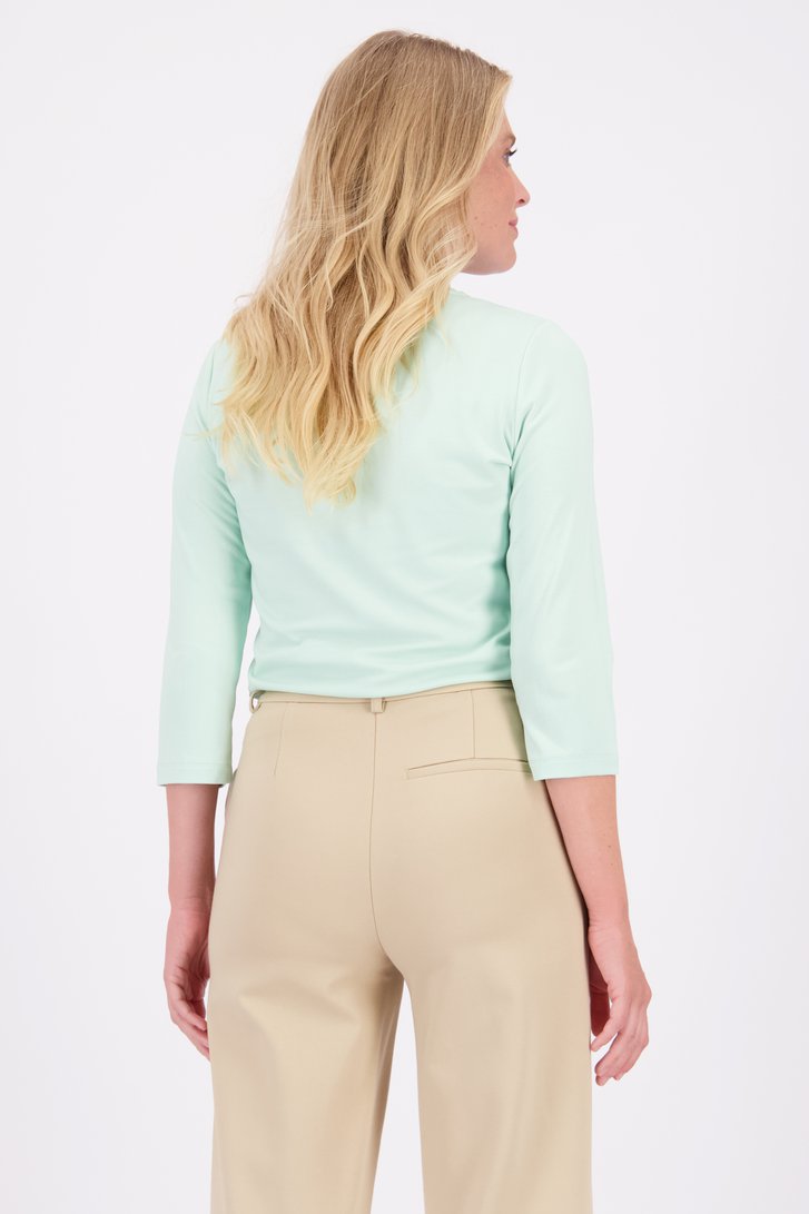 Le dos de T-shirt vert clair à manches 3/4 de Liberty Loving nature pour Femmes