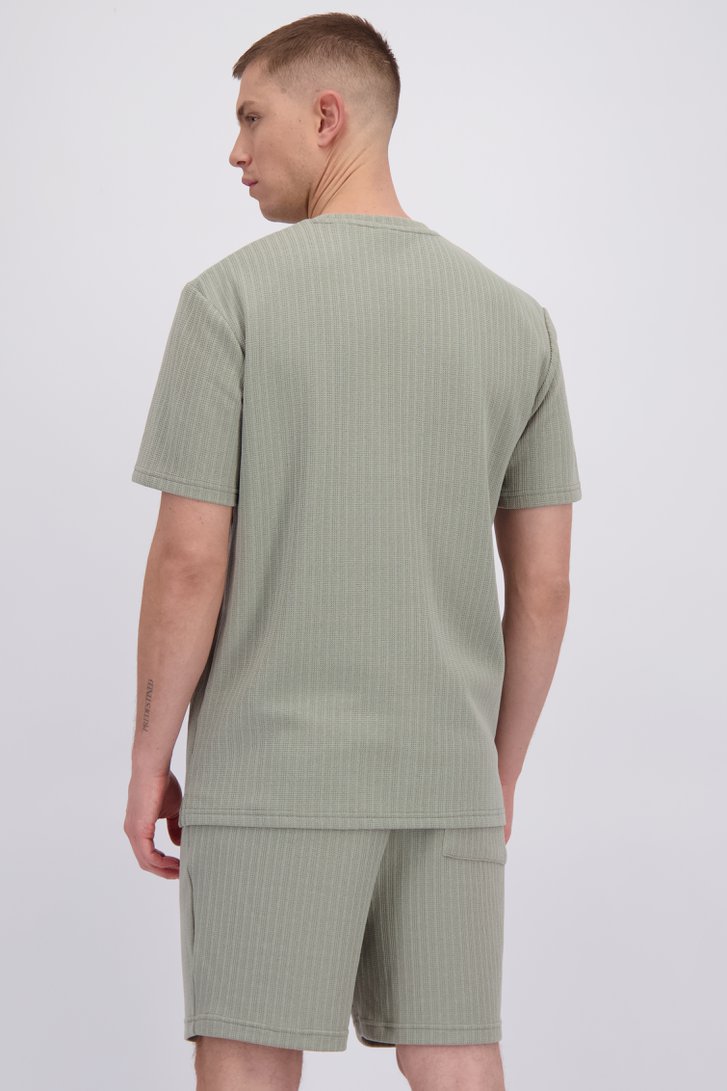 Le dos de T-shirt vert clair en tissu texturé  de Only & Sons pour Hommes