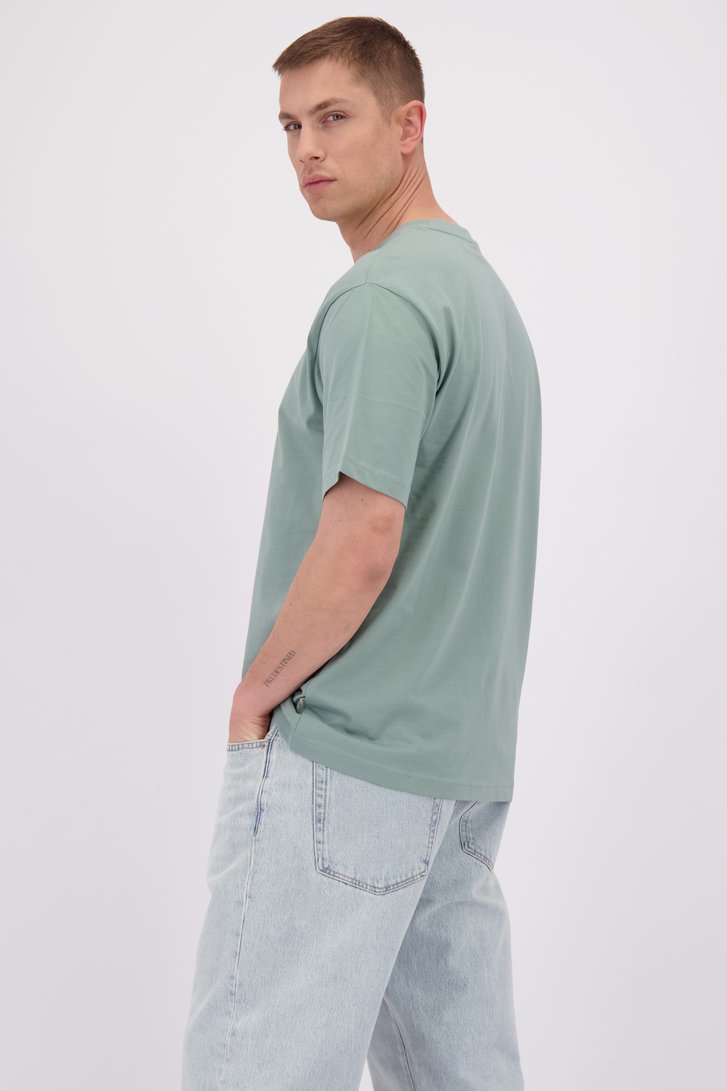 Le dos de T-shirt vert foncé à col rond de Only & Sons pour Hommes