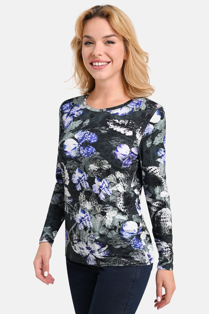 T-shirt vert foncé à imprimé floral de Bicalla pour Femmes