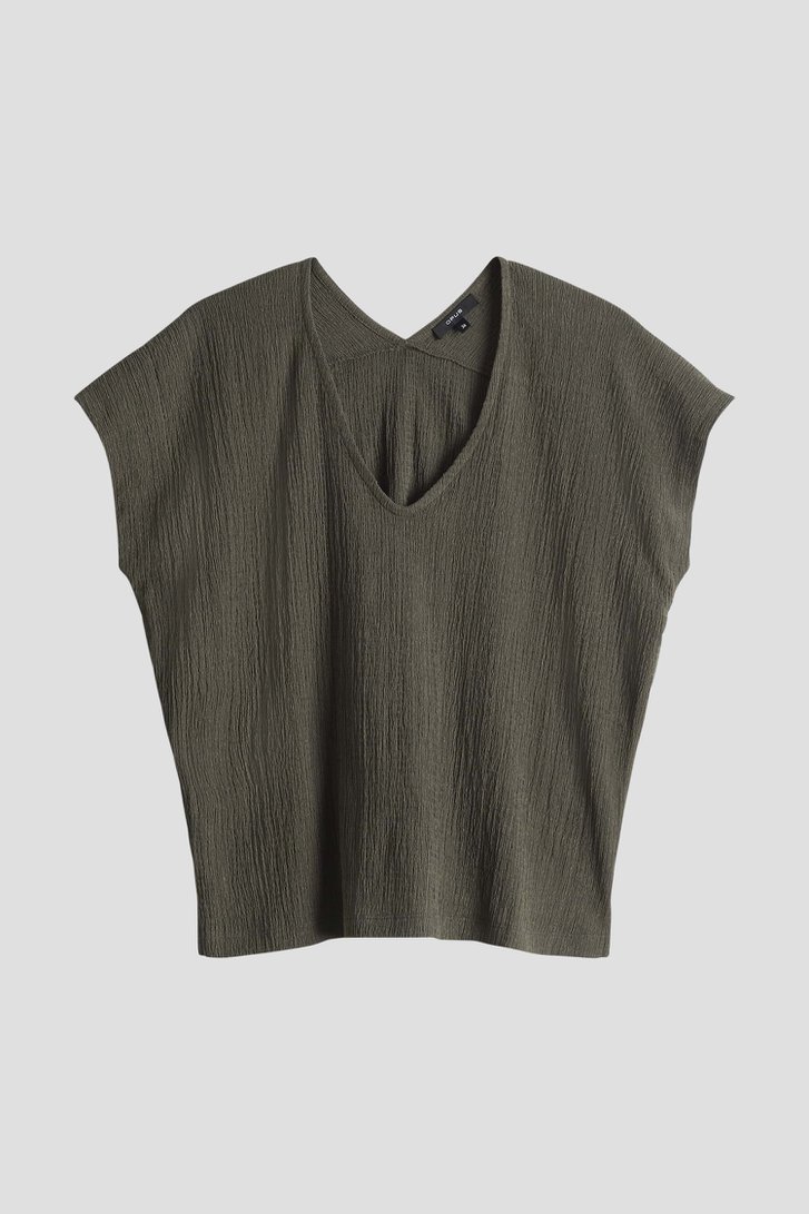 T-shirt vert foncé avec structure de Opus pour Femmes
