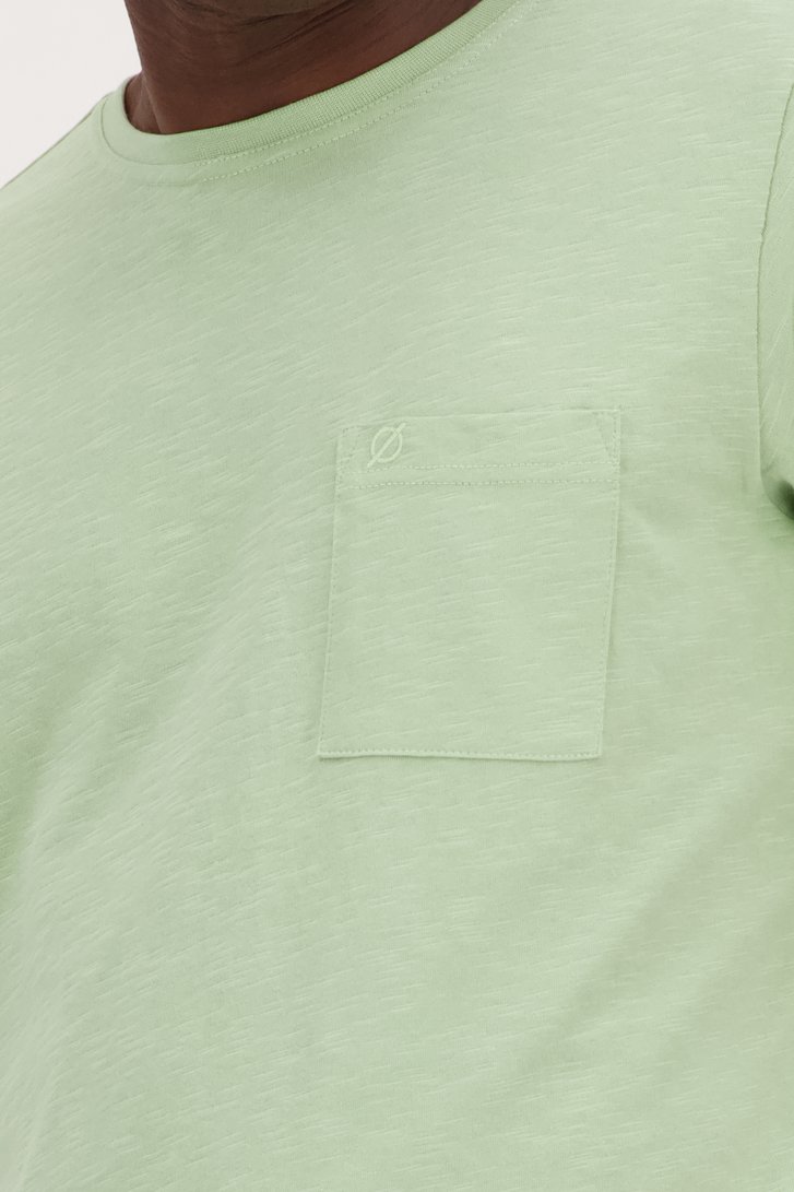 T-shirt vert menthe à col rond de Ravøtt pour Hommes