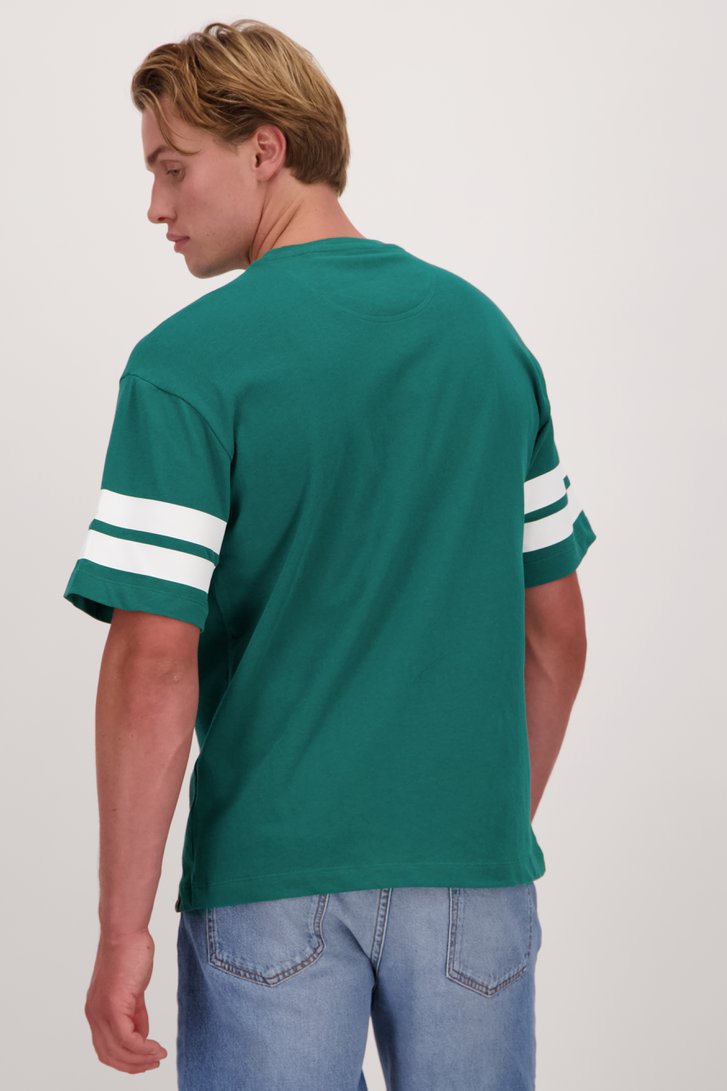 T-shirt vert oversized avec inscription de Ravøtt pour Hommes