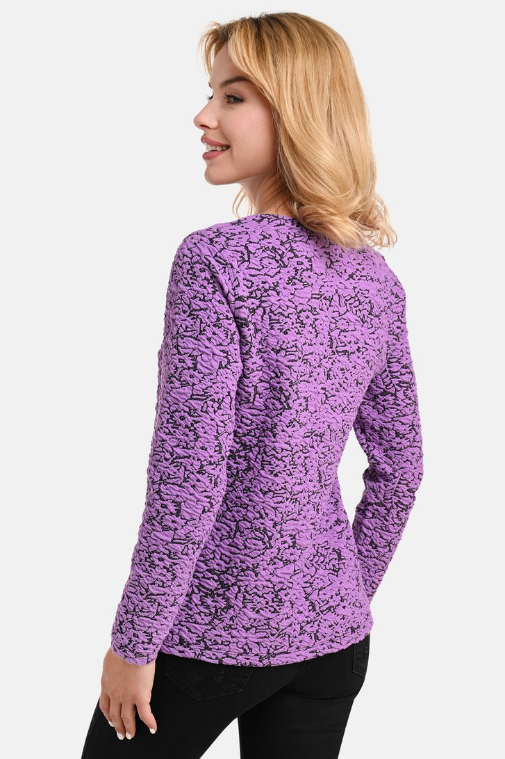 T-shirt violet à motif floral de Bicalla pour Femmes