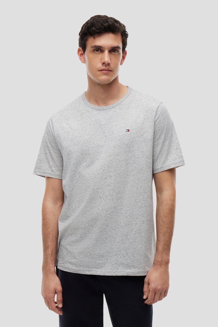 Voorkant van T-shirt wit/grijs/navy met ronde hals - Set van 3 door Tommy Hilfiger voor Heren