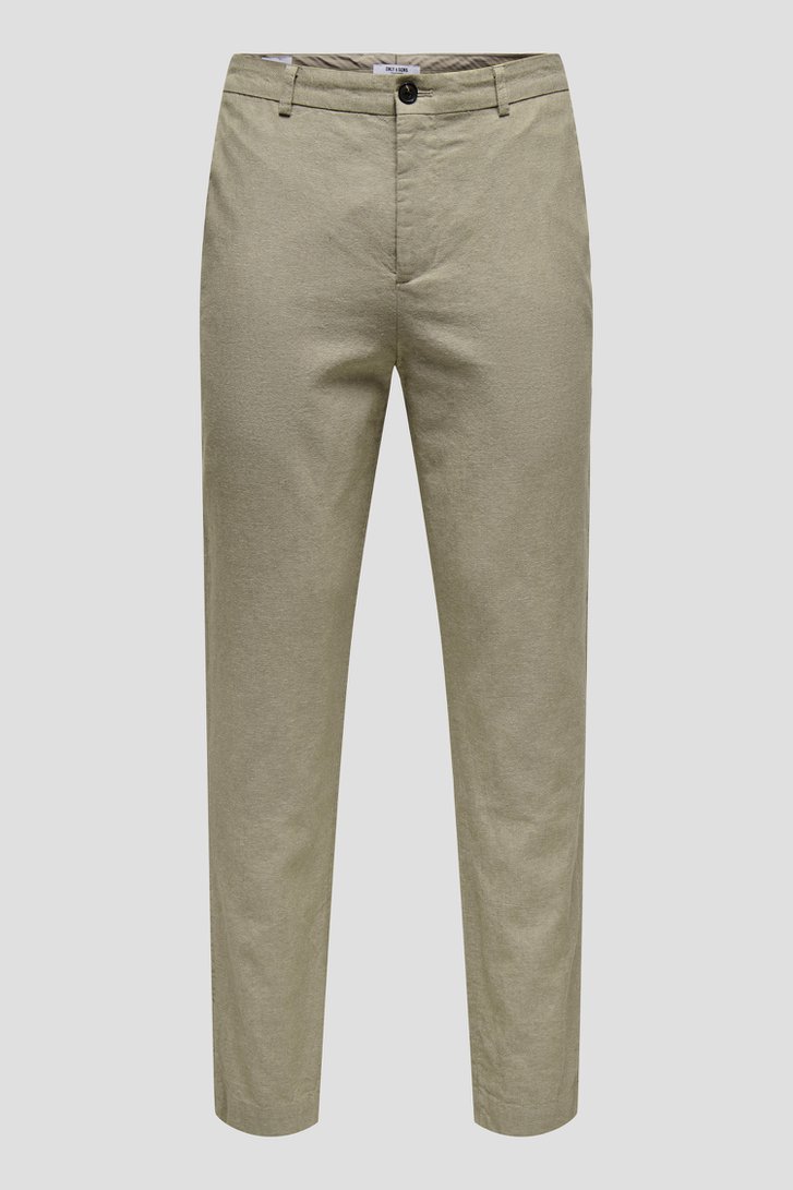 Productfoto 1 van Taupe chino met linnen door Only & Sons voor Heren
