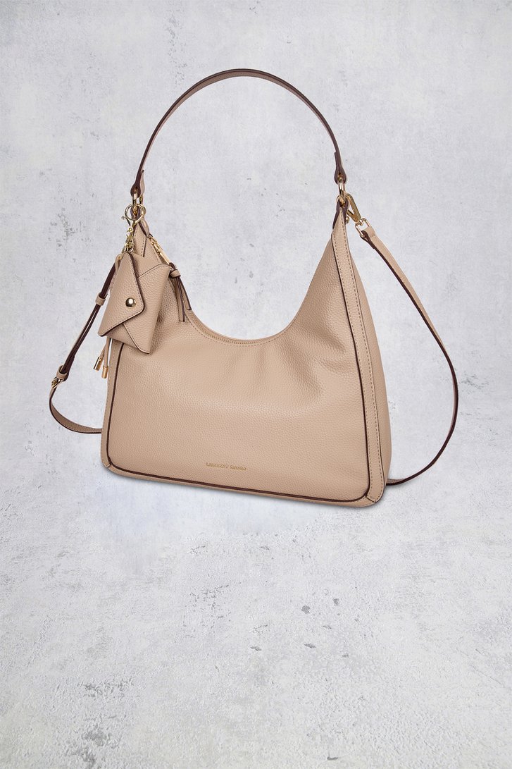 Productfoto 1 van Taupe schoudertas met gouden details door Laurent David voor Dames