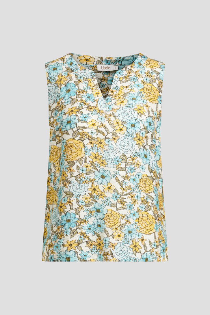 Photo produit 1 de Top avec imprimé floral bleu et orange de Libelle pour Femmes