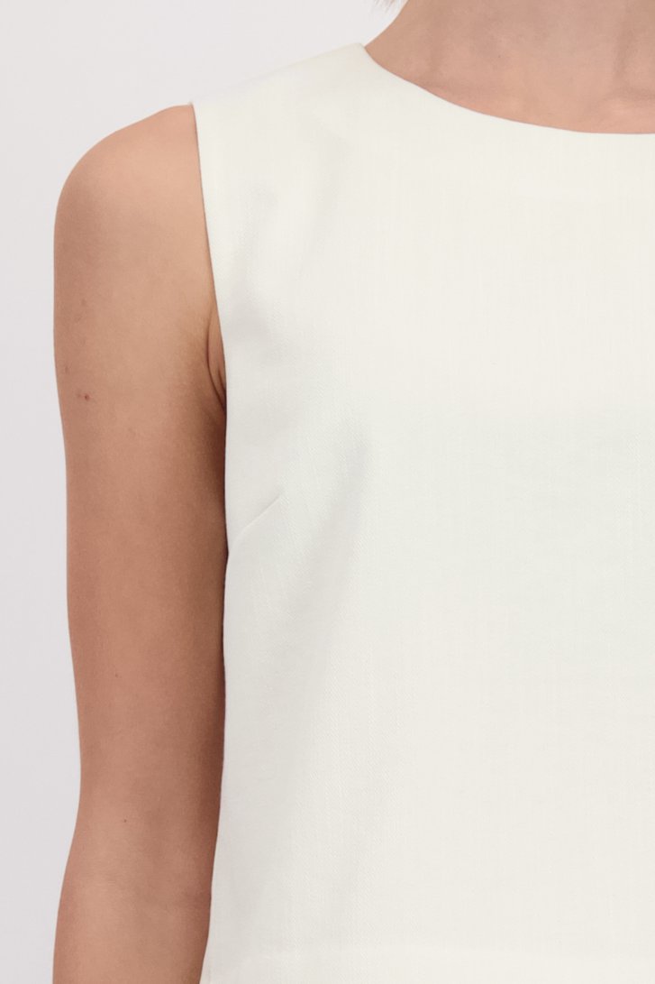 Détail de Top blanc à franges de D'Auvry pour Femmes