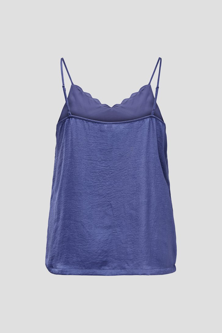 Top bleu avec décolleté en V ondulé de Only Carmakoma pour Femmes