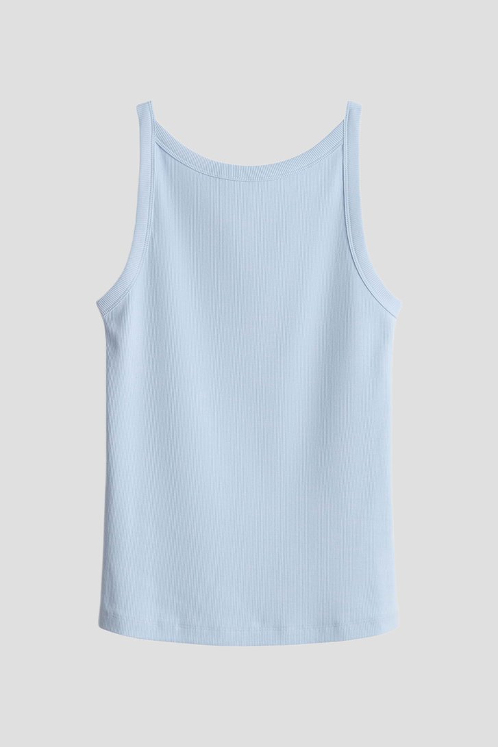 Photo produit 1 de Top bleu clair côtelé de Opus pour Femmes