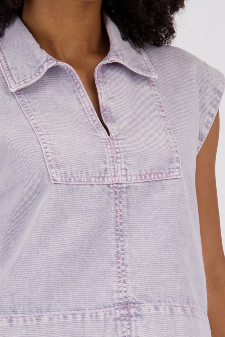 Top en denim sans manches lilas de Louise pour Femmes