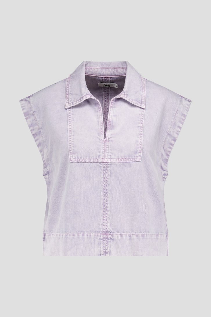 Top en denim sans manches lilas de Louise pour Femmes