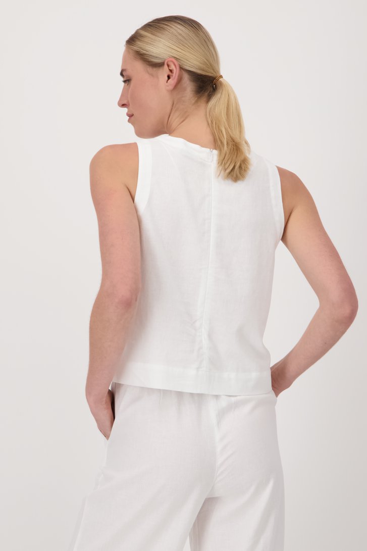 Top en lin blanc de Liberty Island pour Femmes