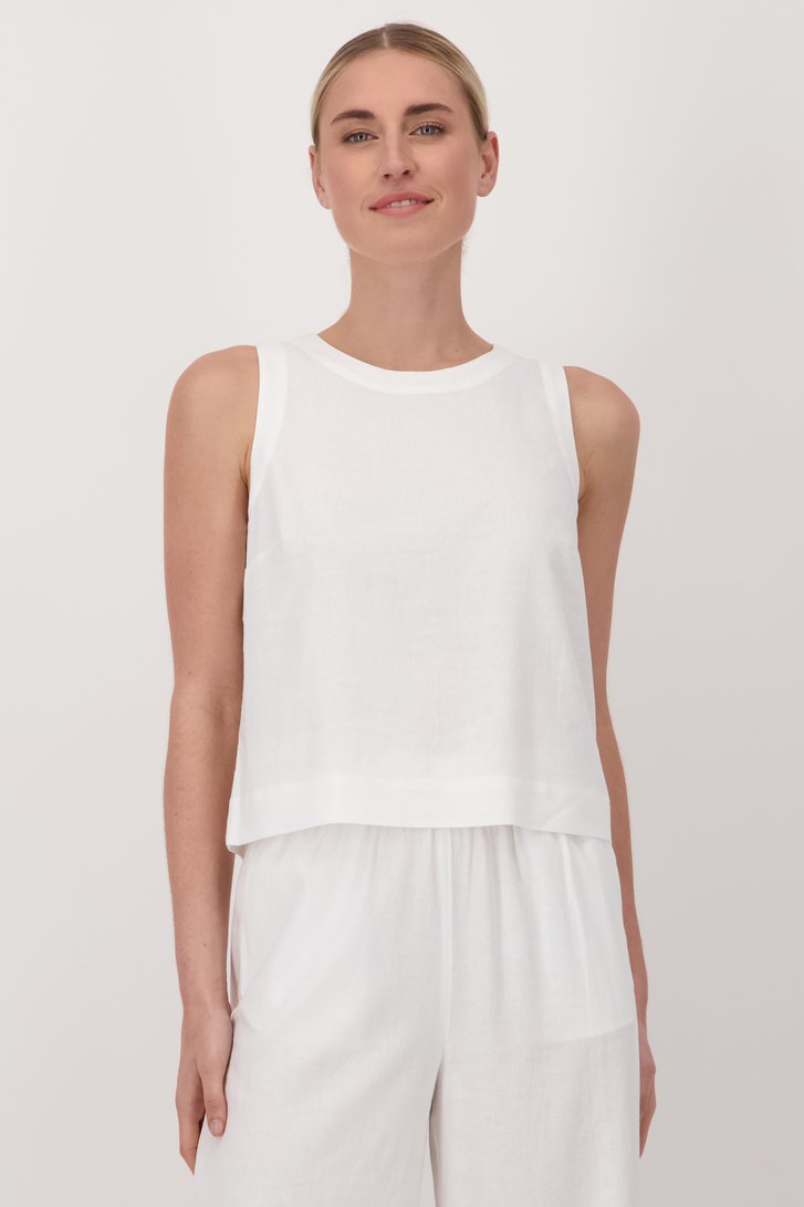 Top en lin blanc de Liberty Island pour Femmes