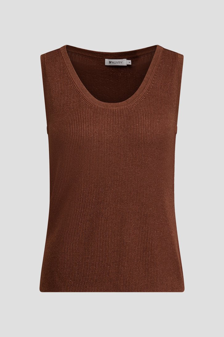 Photo produit 1 de Top en maille marron de D'Auvry pour Femmes
