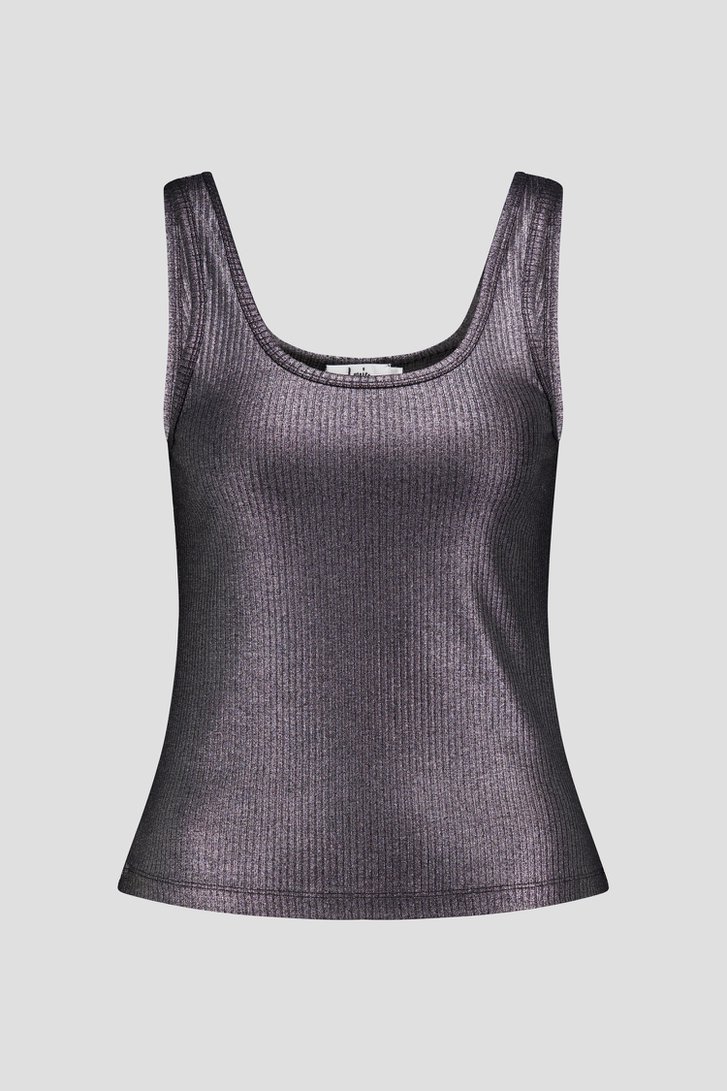 Photo produit 1 de Top gris pailleté à encolure ronde de Louise pour Femmes