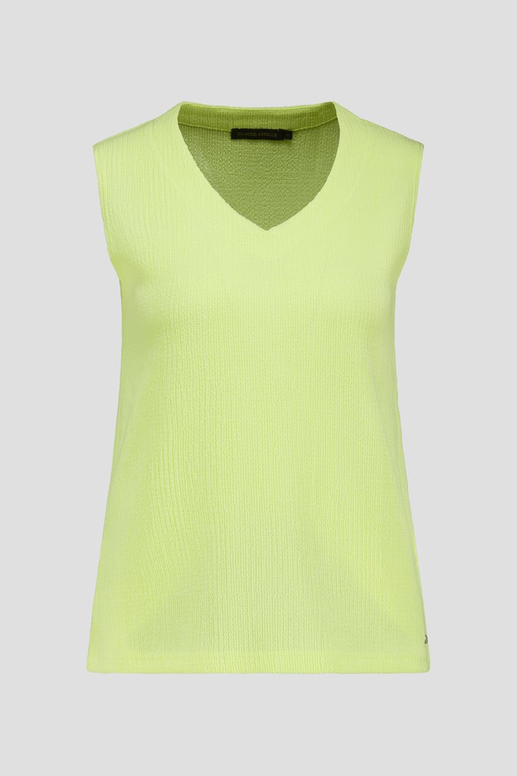 Top jaune en tissu texturé  de Claude Arielle pour Femmes