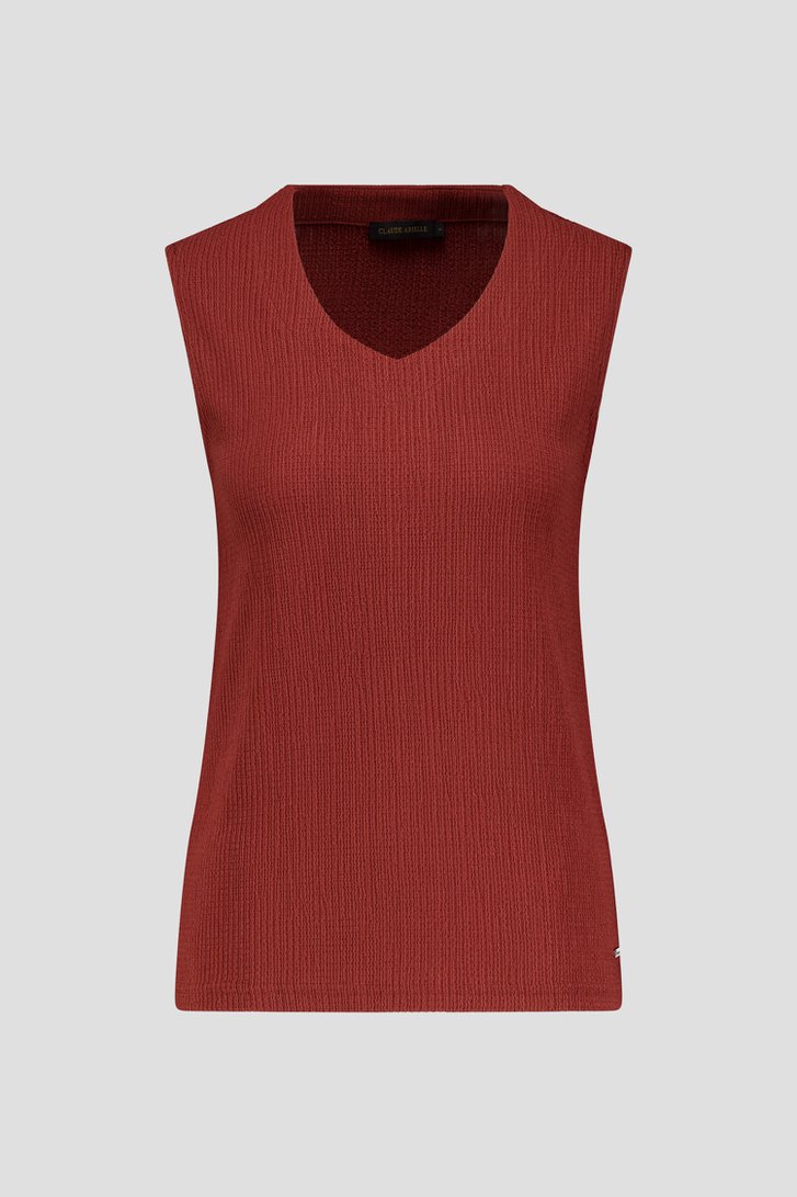 Photo produit 1 de Top rouille en tissu texturé de Claude Arielle pour Femmes