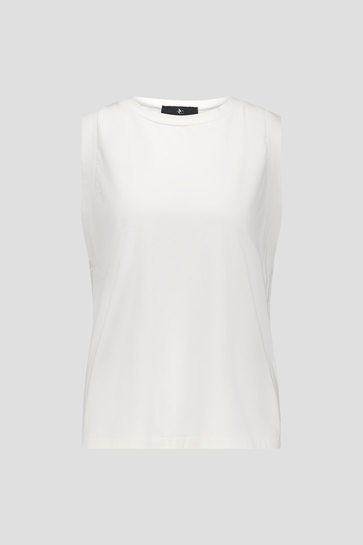 Top sans manches blanche avec col rond de AC by Annelien Coorevits pour Femmes