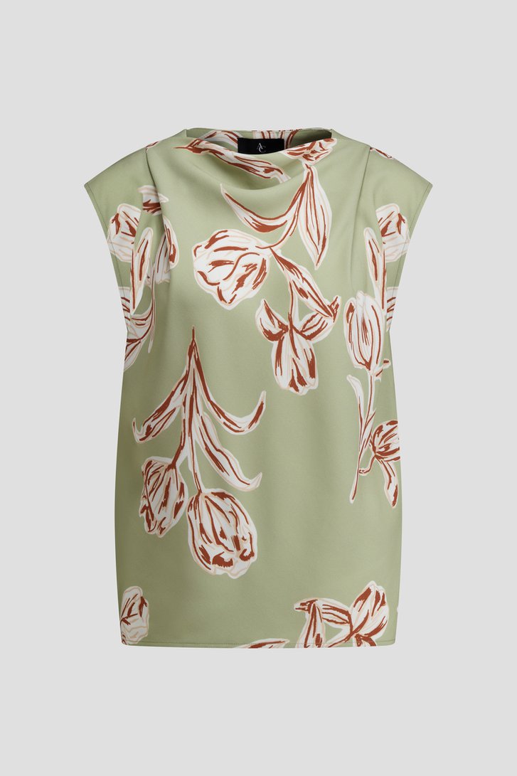 Photo produit 1 de Top vert clair imprimé de AC by Annelien Coorevits pour Femmes