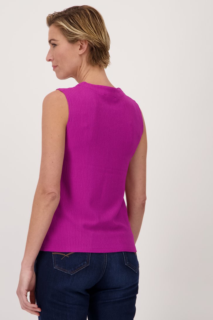 Top violet en tissu texturé  de Claude Arielle pour Femmes