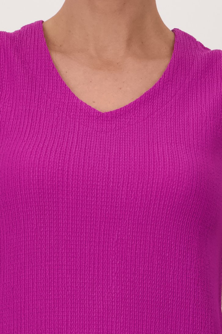 Top violet en tissu texturé  de Claude Arielle pour Femmes