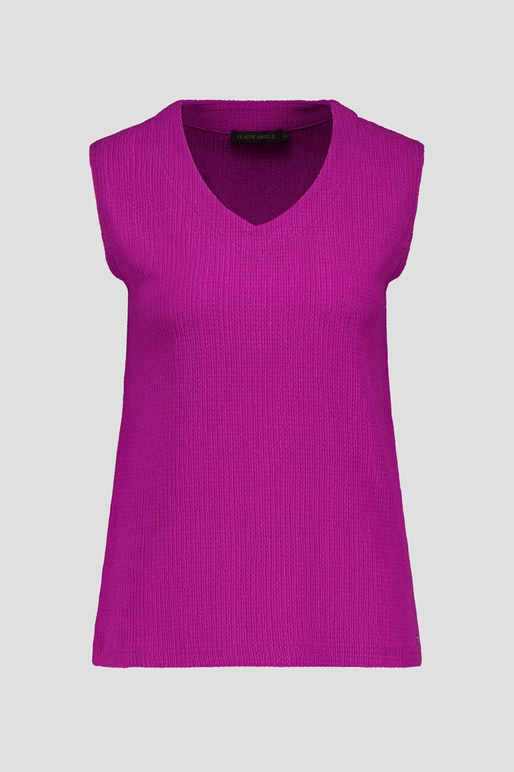 Top violet en tissu texturé  de Claude Arielle pour Femmes