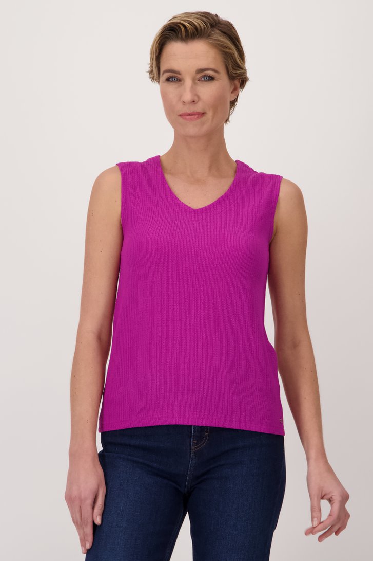 Top violet en tissu texturé  de Claude Arielle pour Femmes
