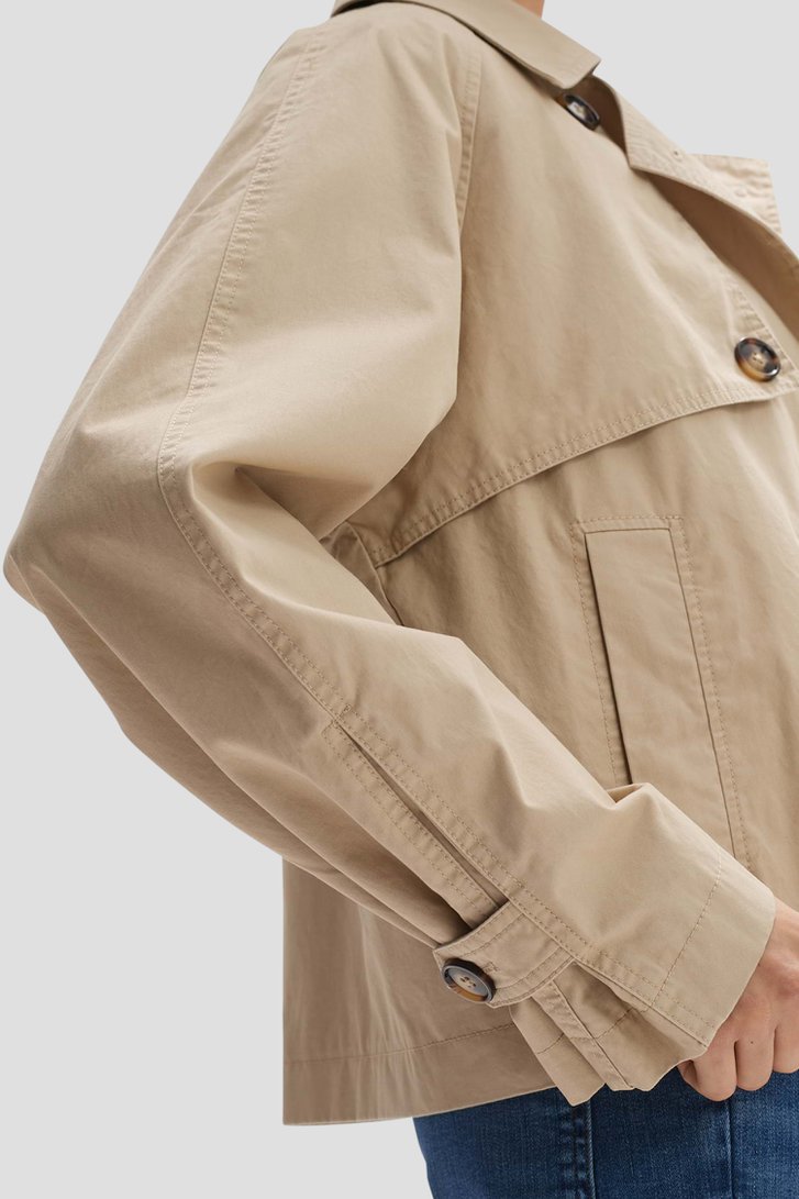 Trench-coat court beige de Opus pour Femmes