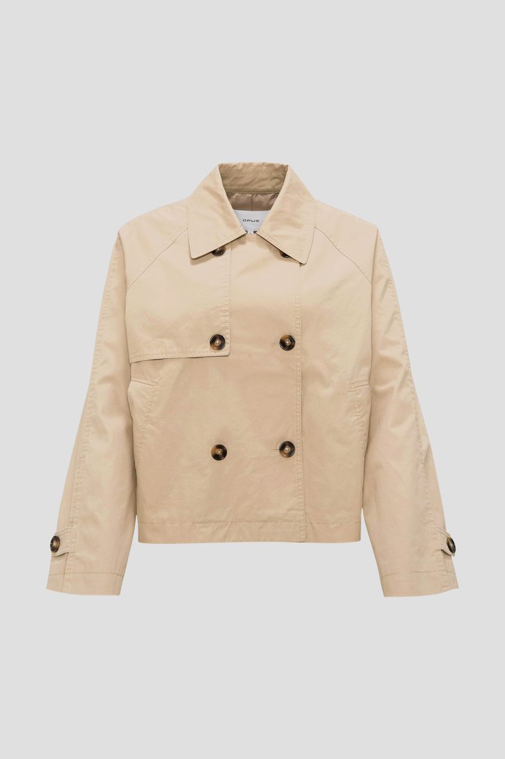 Trench-coat court beige de Opus pour Femmes