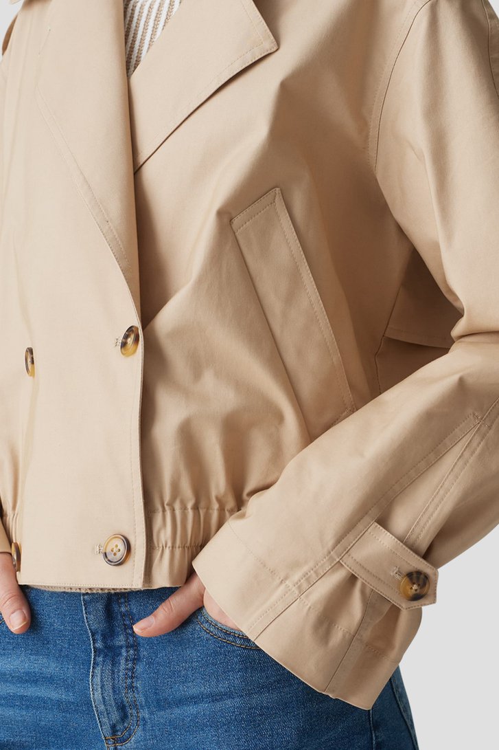Trenchcoat beige courte de Opus pour Femmes