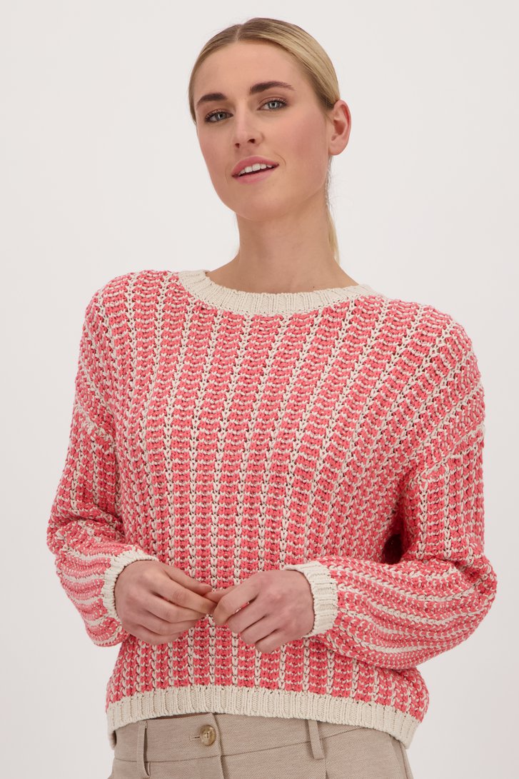 Trui in koraalroze-beige van Opus voor Dames