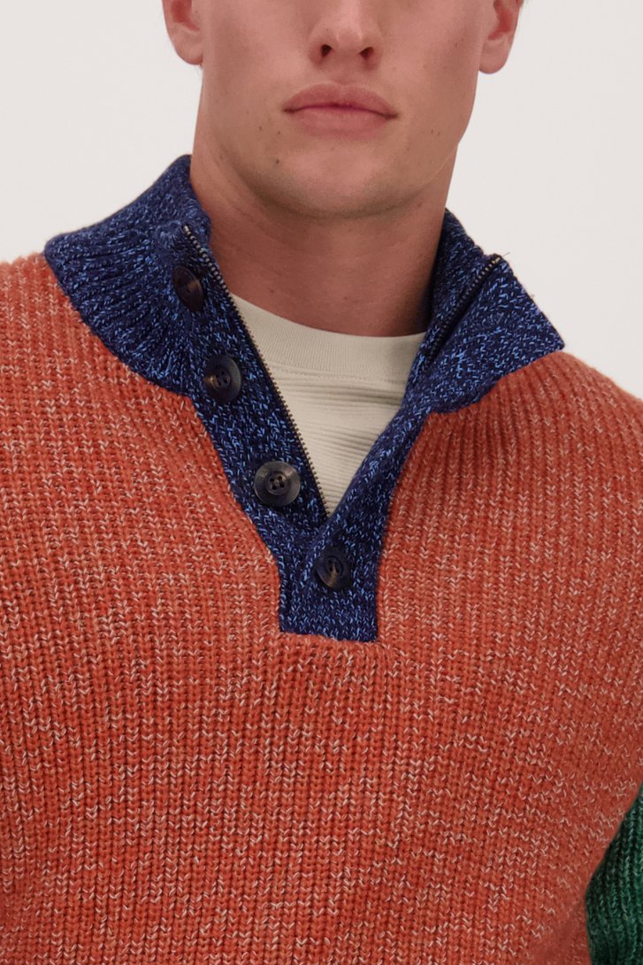 Trui met colour block - Collectie Metejoor van Ravøtt voor Heren