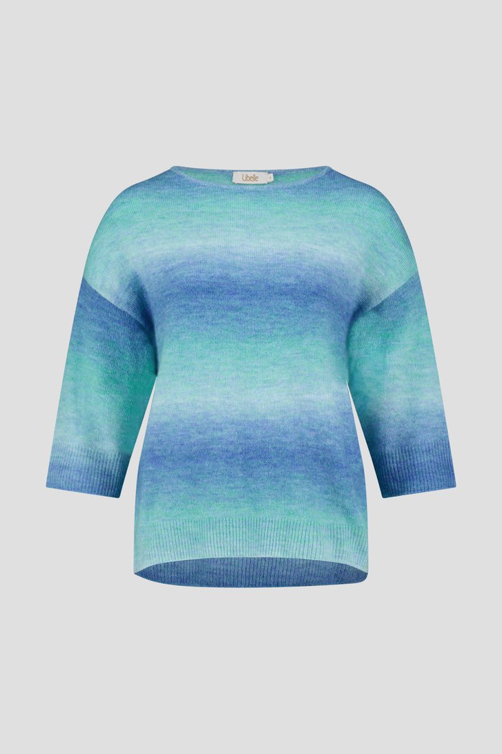 Trui met groen-blauw ombré patroon van Libelle voor Dames