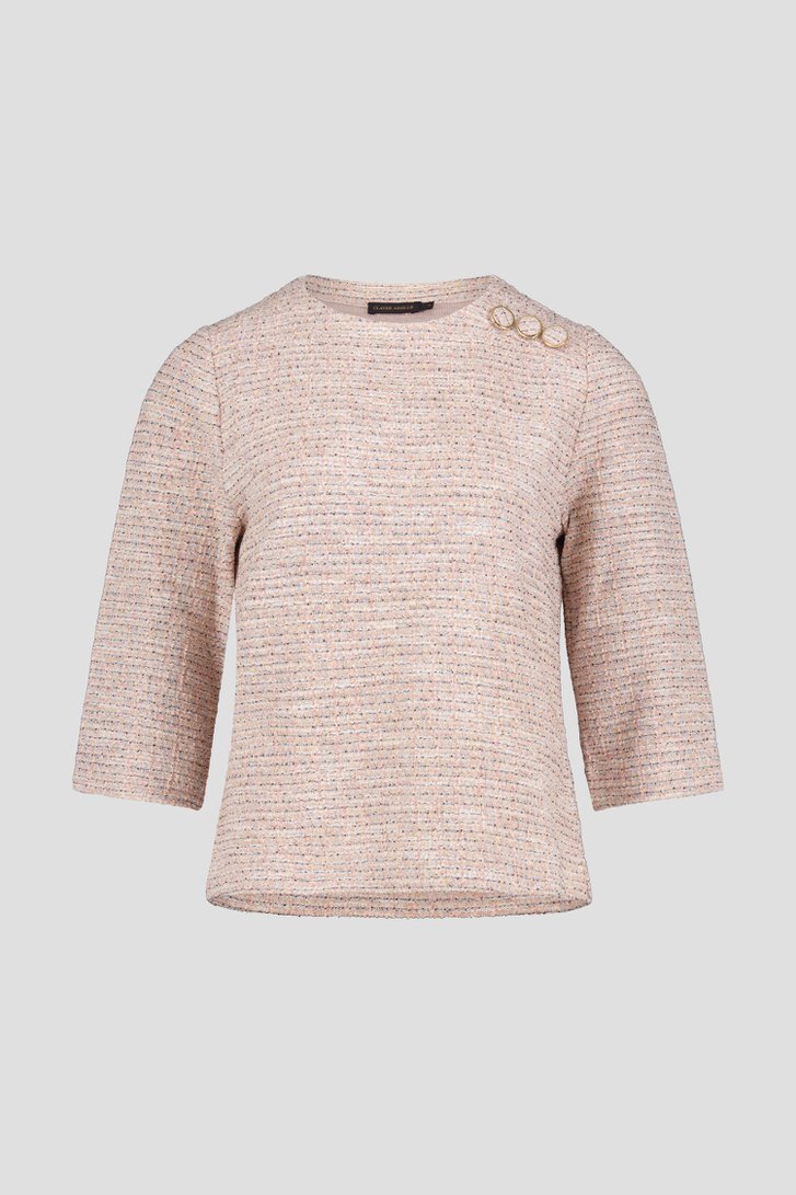 Truitje in pastel bouclé van Claude Arielle voor Dames